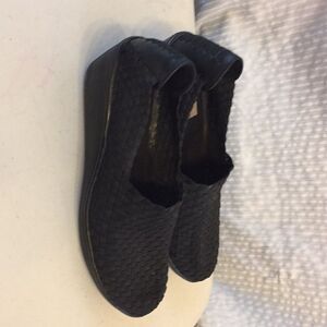 Baretrap black wedges size 11 mesh shoes heels